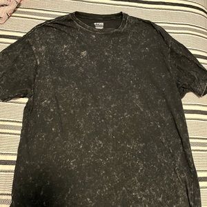 PINK Acid Wash Black Tee